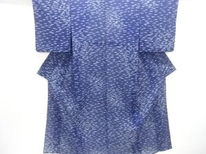 駒絽 枝葉模様小紋着物